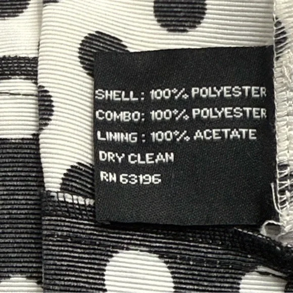 Ivy + Blu Fit & Flare Pleated Cocktail Party Dress, Black/White Polk a Dot, Sz 6 - Picture 4 of 6